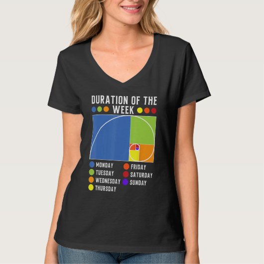 Fibonacci Golden Ratio Duration of the week T-shirt (Voorkant)