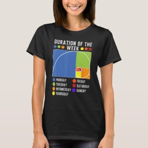 Fibonacci Golden Ratio Duur van de week T-shirt