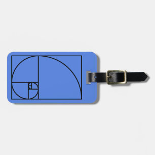 Fibonacci gouden verhouding - unieke wiskundige ku bagagelabel
