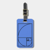 Fibonacci gouden verhouding - unieke wiskundige ku bagagelabel (Voorkant verticaal)