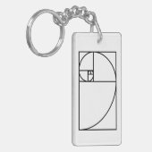 Fibonacci gouden verhouding - unieke wiskundige ku sleutelhanger (Voorkant Links)