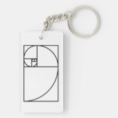 Fibonacci gouden verhouding - unieke wiskundige ku sleutelhanger (achterkant)