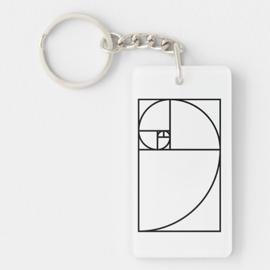 Fibonacci gouden verhouding - unieke wiskundige ku sleutelhanger (Voorkant)