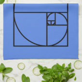 Fibonacci gouden verhouding - unieke wiskundige ku theedoek (Gevouwen)