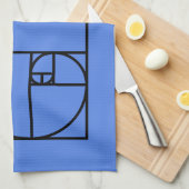 Fibonacci gouden verhouding - unieke wiskundige ku theedoek (Quarter Fold)