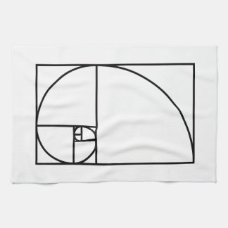 Fibonacci gouden verhouding - unieke wiskundige ku theedoek
