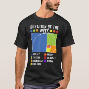 Fibonacci Gulden Ratio Duur van de week T-shirt