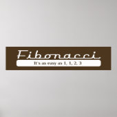 Fibonacci. Het is even gemakkelijk als 1, 1, 2, 3  Poster (Voorkant)