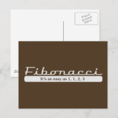 fibonacci... Het is even gemakkelijk als 1, 1, 2, Briefkaart (Voorkant / Achterkant)