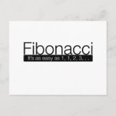 Fibonacci - het is even gemakkelijk als 1, 2, 3, . briefkaart (Voorkant)