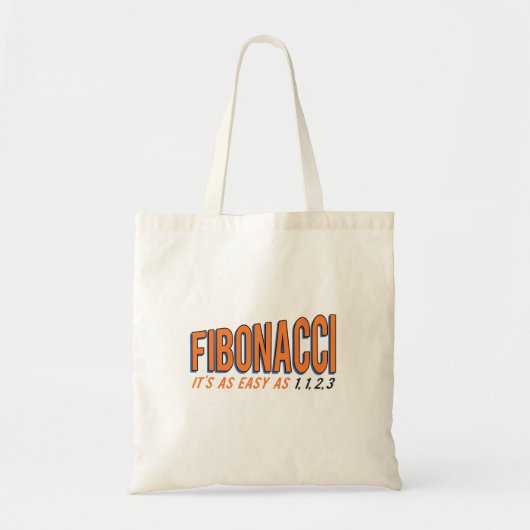 Fibonacci Het is net zo gemakkelijk als 1, 1, 2, 3 Tote Bag (Voorkant)