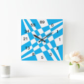 Fibonacci klok met nummers (Huis)