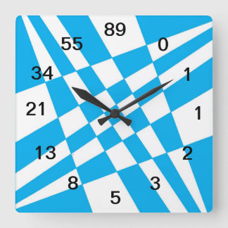 Fibonacci klok met nummers