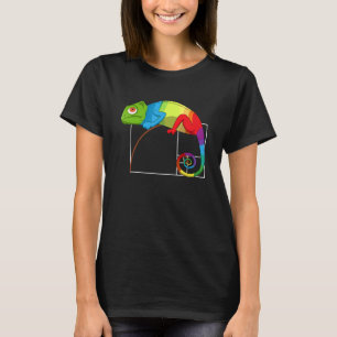 Fibonacci Label Golden Ratio Wiskunde Chameleon Wi T-shirt