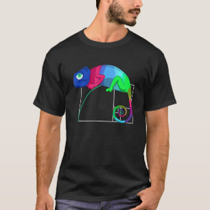 Fibonacci Label Golden Ratio Wiskunde Chameleon Wi T-shirt
