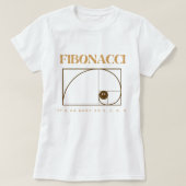 Fibonacci met bruine tekst voor liefhebbers van wi t-shirt (Design voorkant)