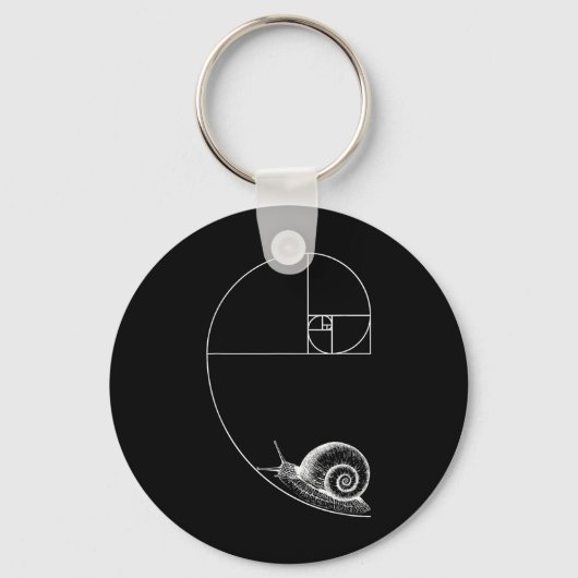 Fibonacci met Snail Mathematics Wiskunde Teacher G Sleutelhanger (Voorkant)
