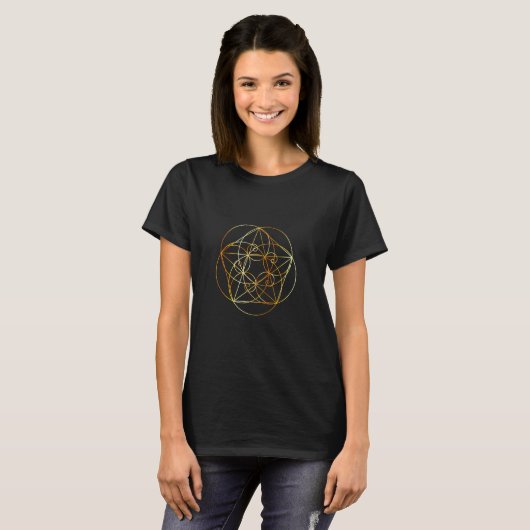 Fibonacci Modern Art, Golden Ratio, Geometr T-shirt (Voorkant volledig)