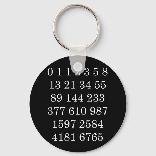 Fibonacci opeenvolgingsaantallen zeer belangrijke sleutelhanger (Voorkant)