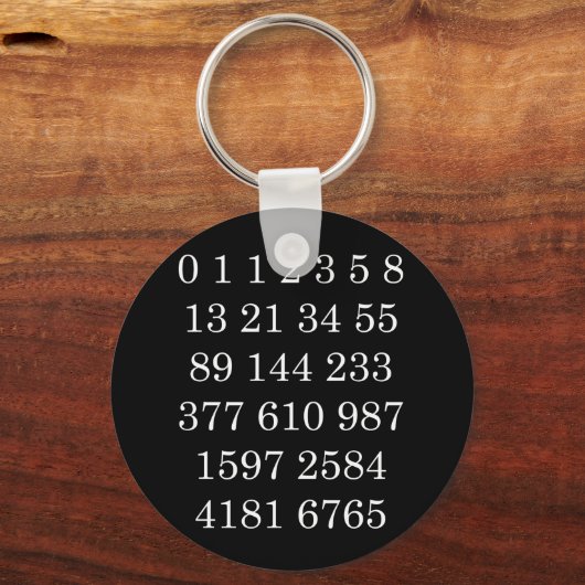 Fibonacci opeenvolgingsaantallen zeer belangrijke  sleutelhanger (Voorkant)