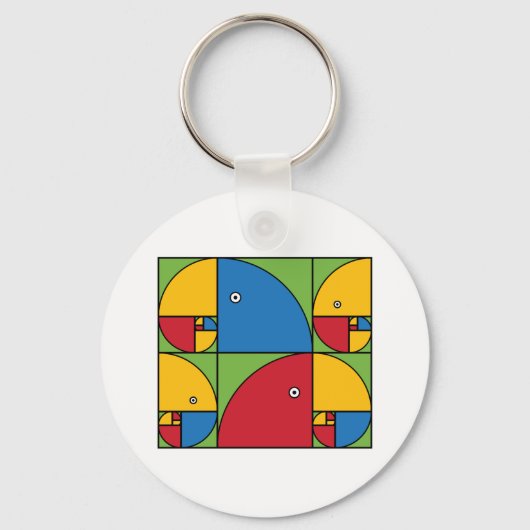 Fibonacci Parrots Sleutelhanger (Voorkant)