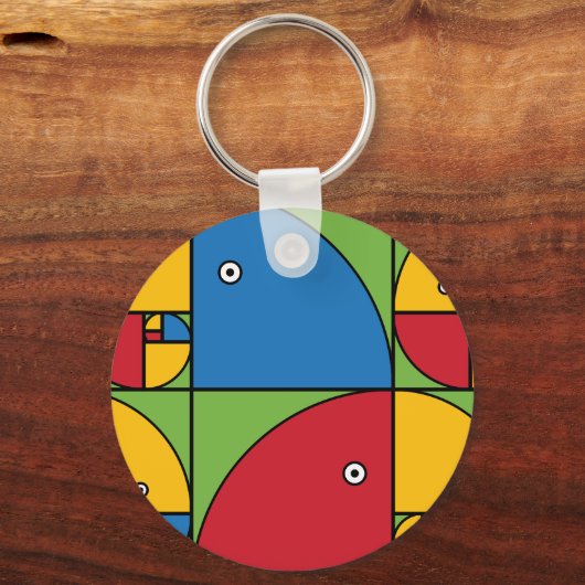 Fibonacci Parrots Sleutelhanger (Voorkant)