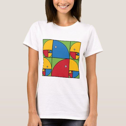 Fibonacci Parrots T-shirt (Voorkant)