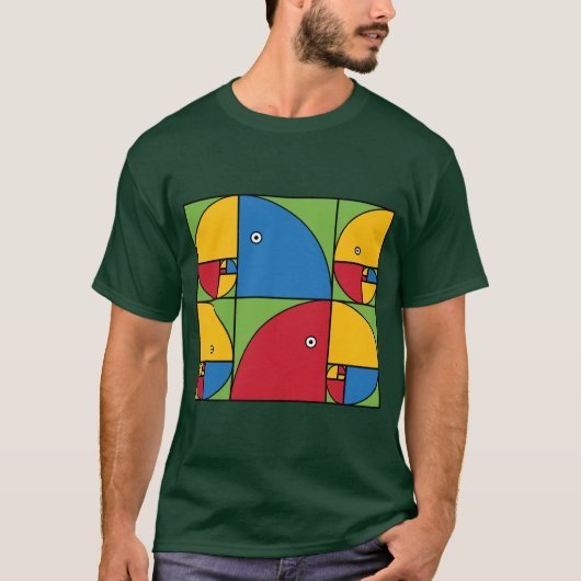 Fibonacci Parrots T-shirt (Voorkant)