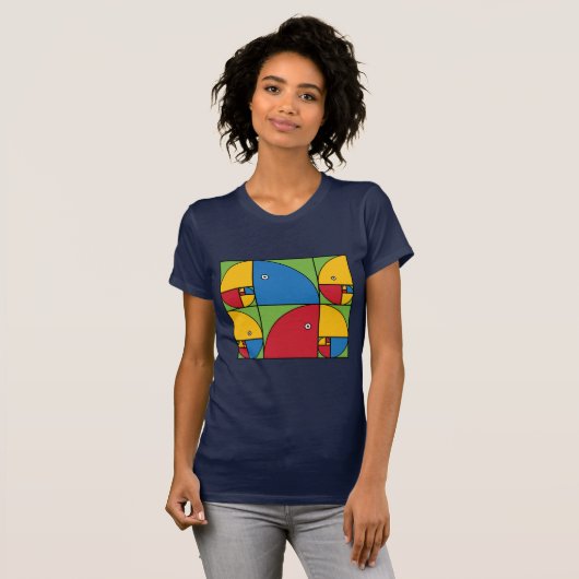 Fibonacci Parrots T-shirt (Voorkant volledig)