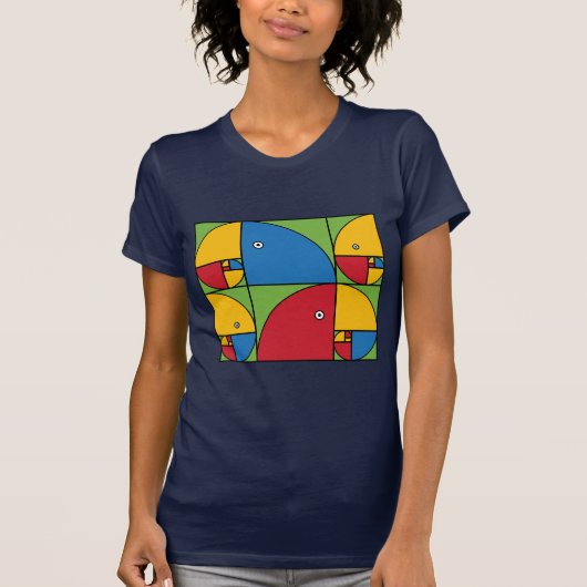 Fibonacci Parrots T-shirt (Voorkant)