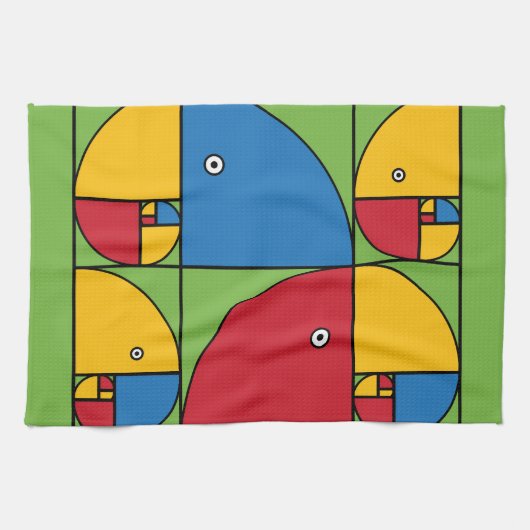 Fibonacci Parrots Theedoek (Horizontaal)