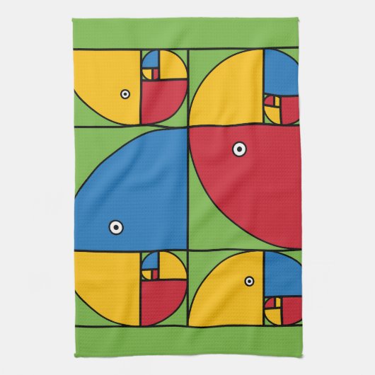 Fibonacci Parrots Theedoek (Verticaal)