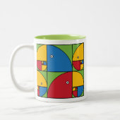 Fibonacci Parrots Tweekleurige Koffiemok (Links)