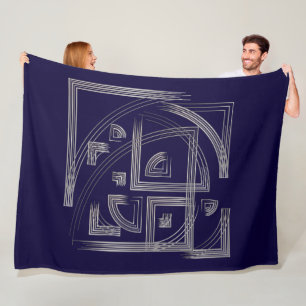 Fibonacci puzzle fleece deken