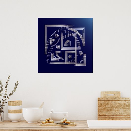 Fibonacci puzzle poster (Keuken)