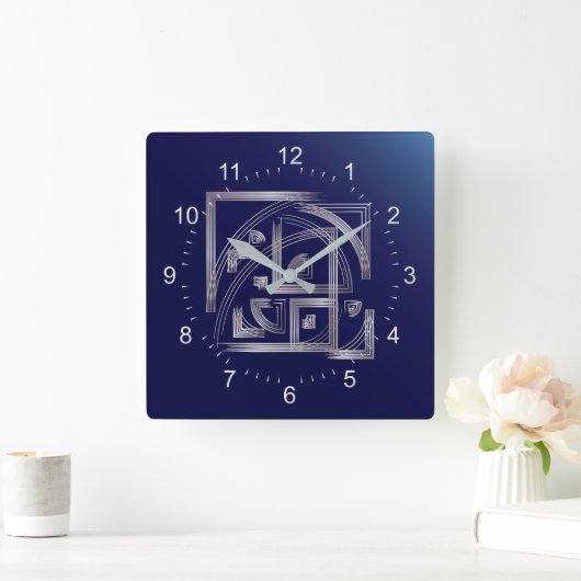 Fibonacci puzzle vierkante klok (Huis)