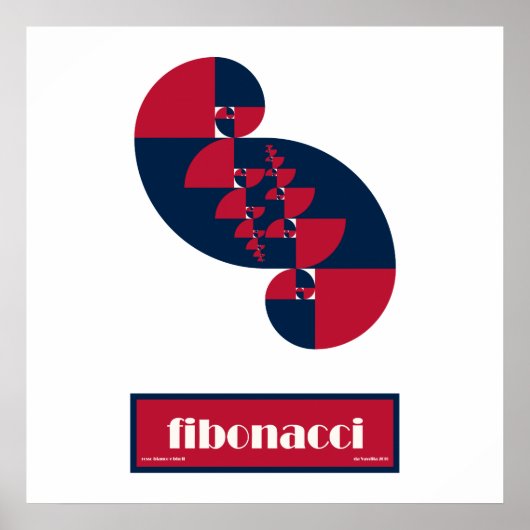 Fibonacci Red White en Blue II Huge Poster (Voorkant)