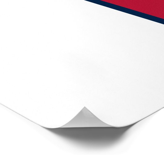 Fibonacci Red White en Blue II Large Poster (Hoek)