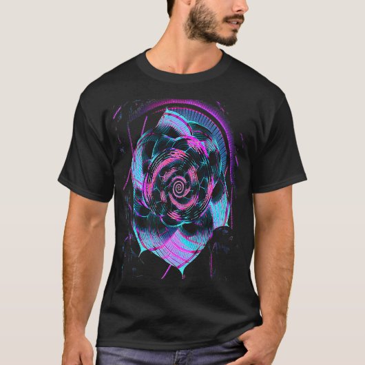 Fibonacci-reeks Bloem Vaporwave-esthetiek T-shirt (Voorkant)