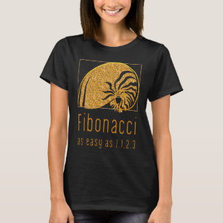 Fibonacci-reeks & Gulden Snede Natuur Nautilus T-shirt