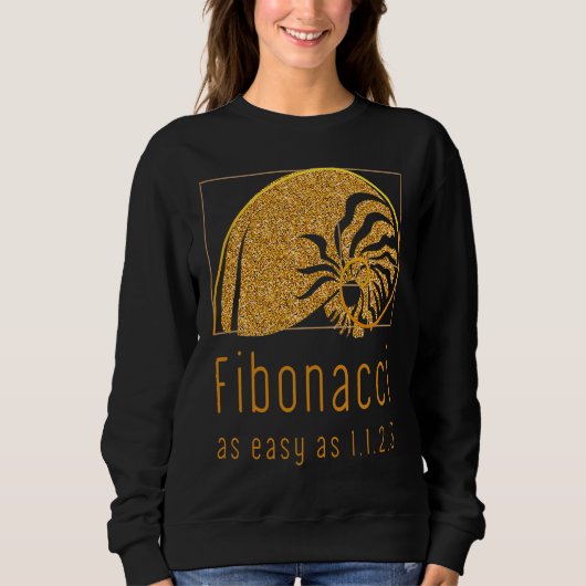 Fibonacci-reeks & Gulden Snede Natuur Nautilus Trui (Voorkant)