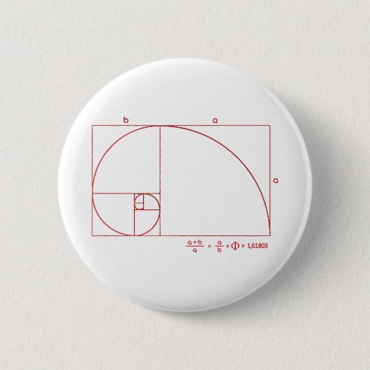Fibonacci Ronde Button 5,7 Cm (Voorkant)