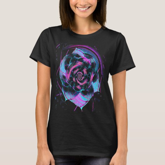 Fibonacci Sequence Flower Vaporwave Aesthetics T-shirt (Voorkant)