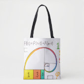 Fibonacci Sequence & Golden Ratio Wiskunde Canvas  Tote Bag (Voorkant)