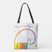 Fibonacci Sequence & Golden Ratio Wiskunde Canvas  Tote Bag (Achterkant)