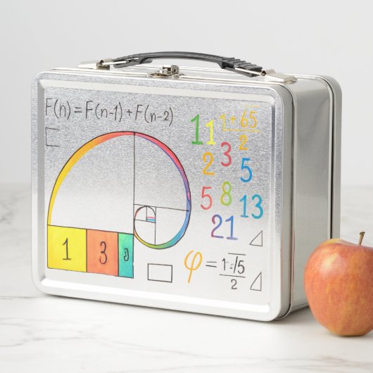 Fibonacci Sequence & Golden Ratio Wiskunde Metal L (In situ)