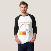Fibonacci Sequence & Golden Ratio Wiskunde T-shirt (Voorkant volledig)