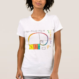 Fibonacci Sequence & Golden Ratio Wiskunde T-shirt