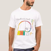 Fibonacci Sequence & Golden Ratio Wiskunde T-shirt (Voorkant)