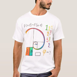 Fibonacci Sequence & Golden Ratio Wiskunde T-shirt